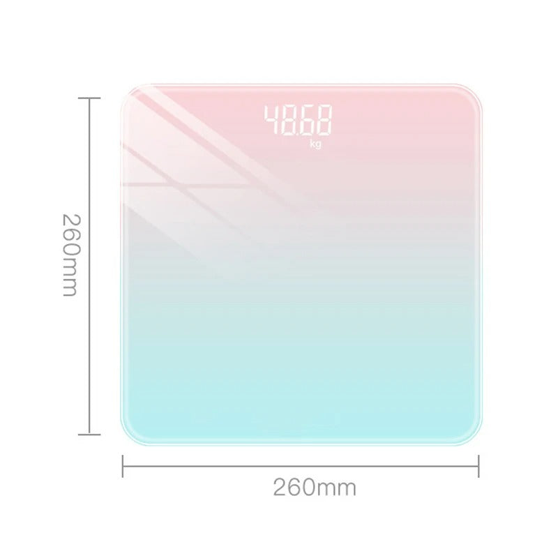 Gradient Color Intelligent LCD Electronic Scale Digital Display Glass Weight Scale Balance Body Electronic Scale For Weight Alphinea Store