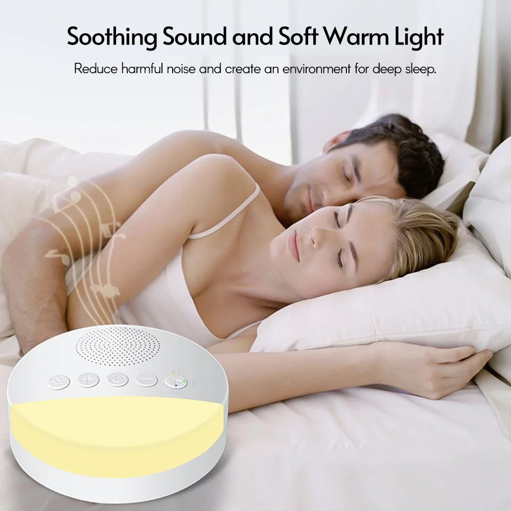 White Noise Machine USB Rechargeable Timed Shutdown Sleep Machine Baby Sleep Sound Player Night Light Timer Noise Player Alphinea Store