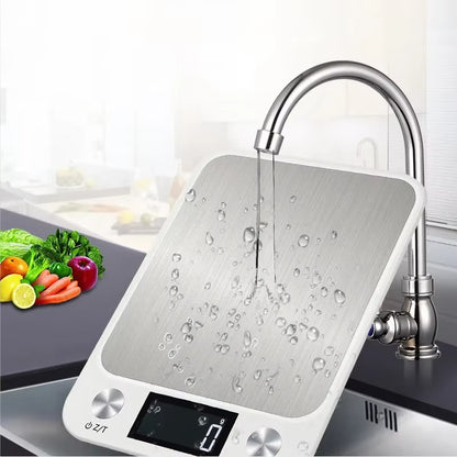 Kitchen Scale 15Kg/1g Weighing Food Coffee Balance Smart Electronic Digital Scales Stainless Steel Design for Cooking and Baking Alphinea Store