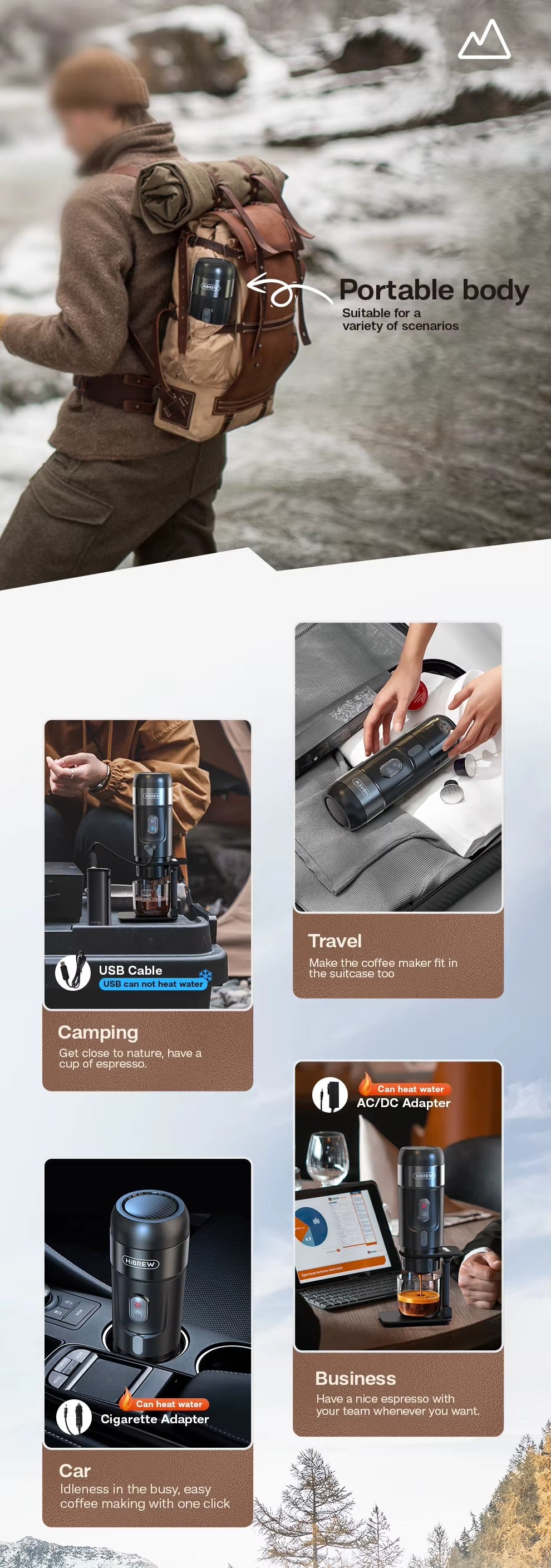 Portable Coffee Machine for Car & Home,DC12V Expresso Coffee Maker Fit Nexpresso Dolce Pod Capsule Coffee Powder H4A Alphinea Store