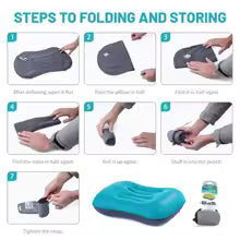 Pillow Inflatable Pillow Self Inflating Pillow Air Pillow Ultralight Hiking Pillow Outdoor Travel Camping Pillow Alphinea Store