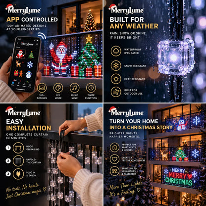 Animated LED Balcony Curtain Lights